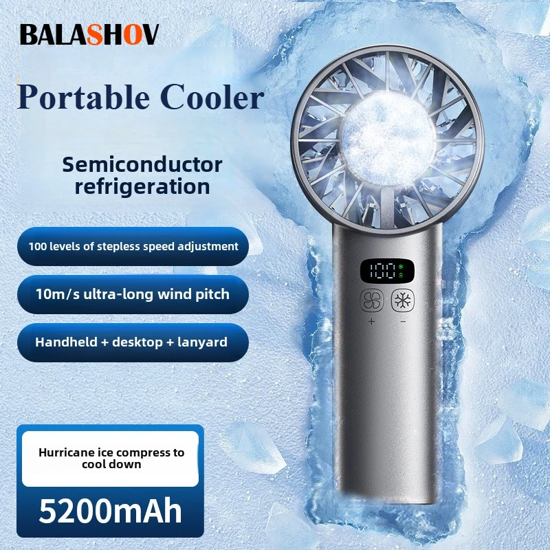 Outdoor Camping Misting Fan - Kompres lodowy, szybki wentylator chłodzący, wentylatory