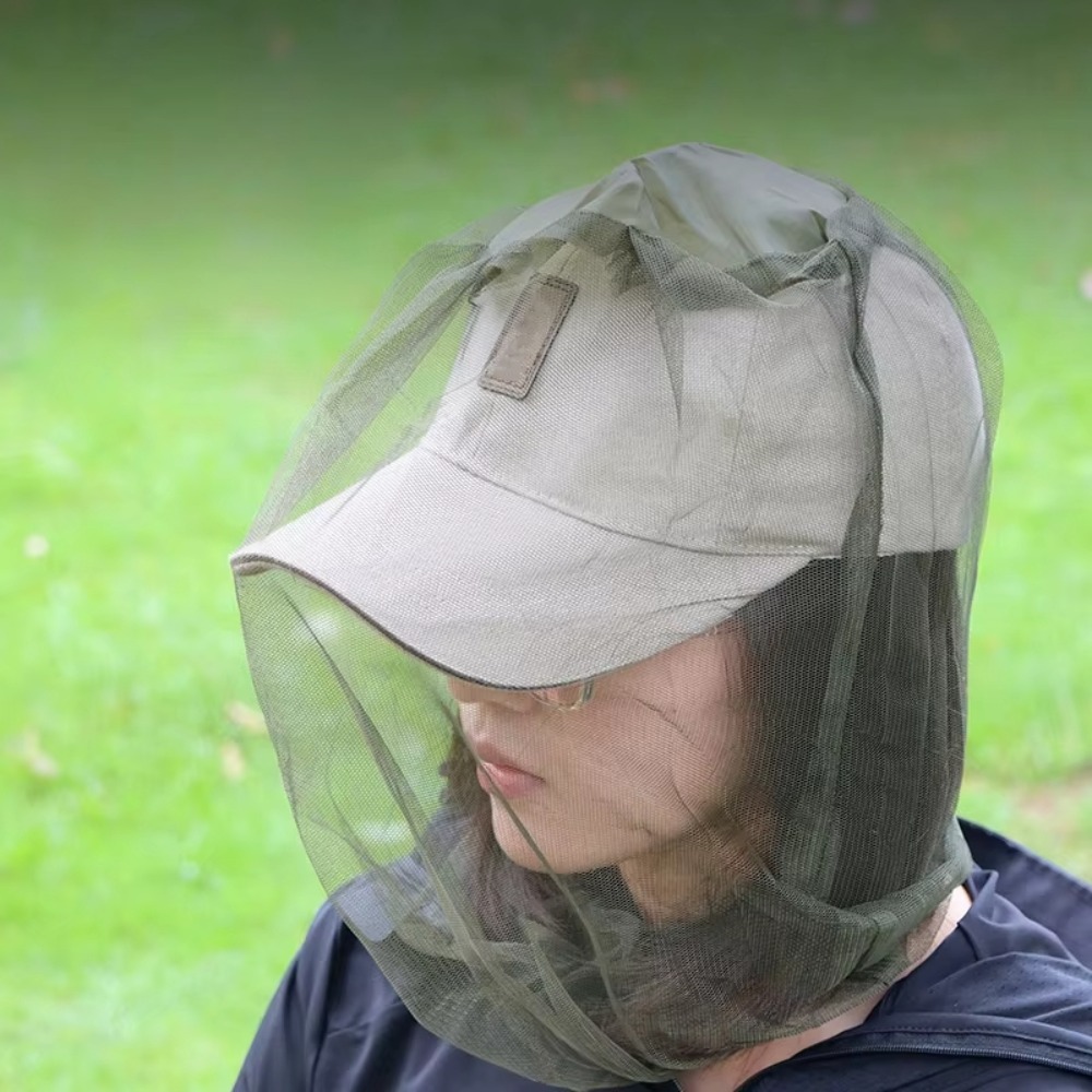 Outdoor Camping Mosquito Net - Kapelusz wędkarski z siatką przeciw owadom