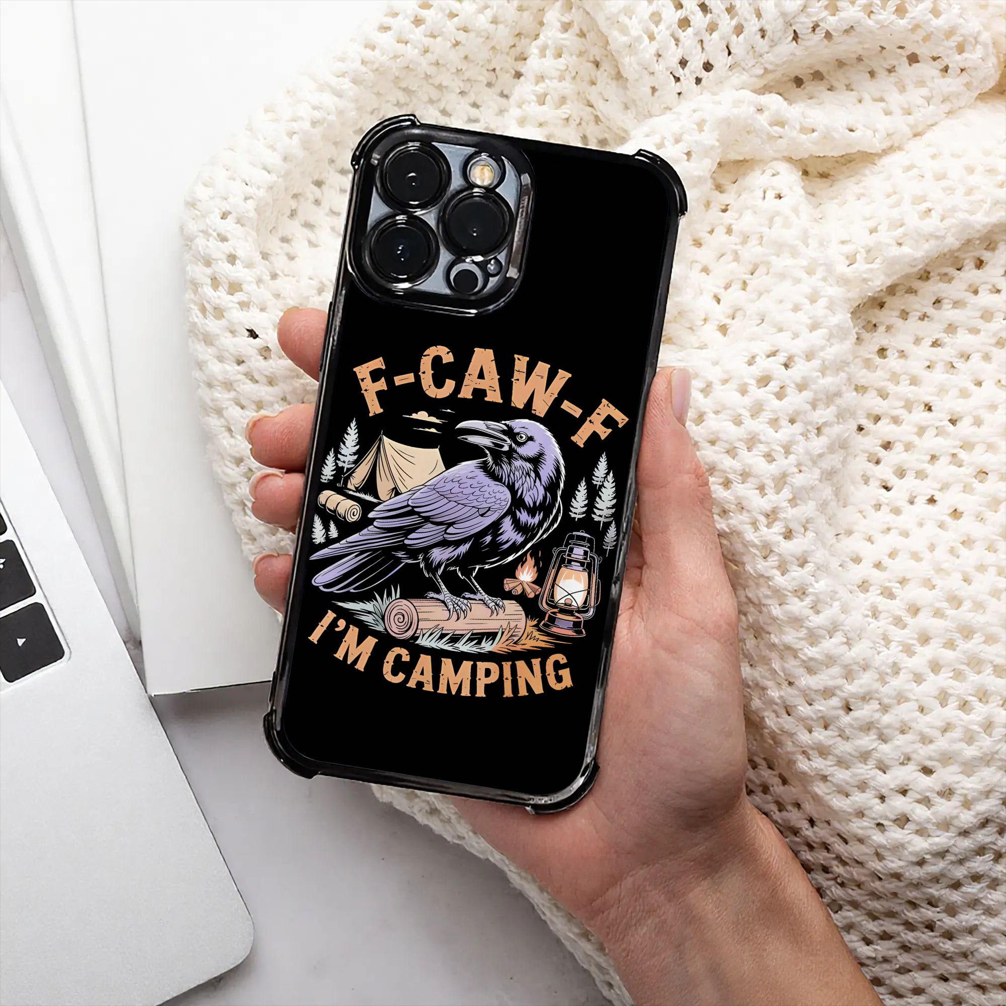 Outdoor Camping Adventure - Zabawny pokrowiec na telefon z motywem