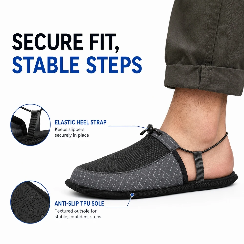 Outdoor Camping Slippers - Przenośne Składane Kapcie Podróżne Unisex Antypoślizgowe