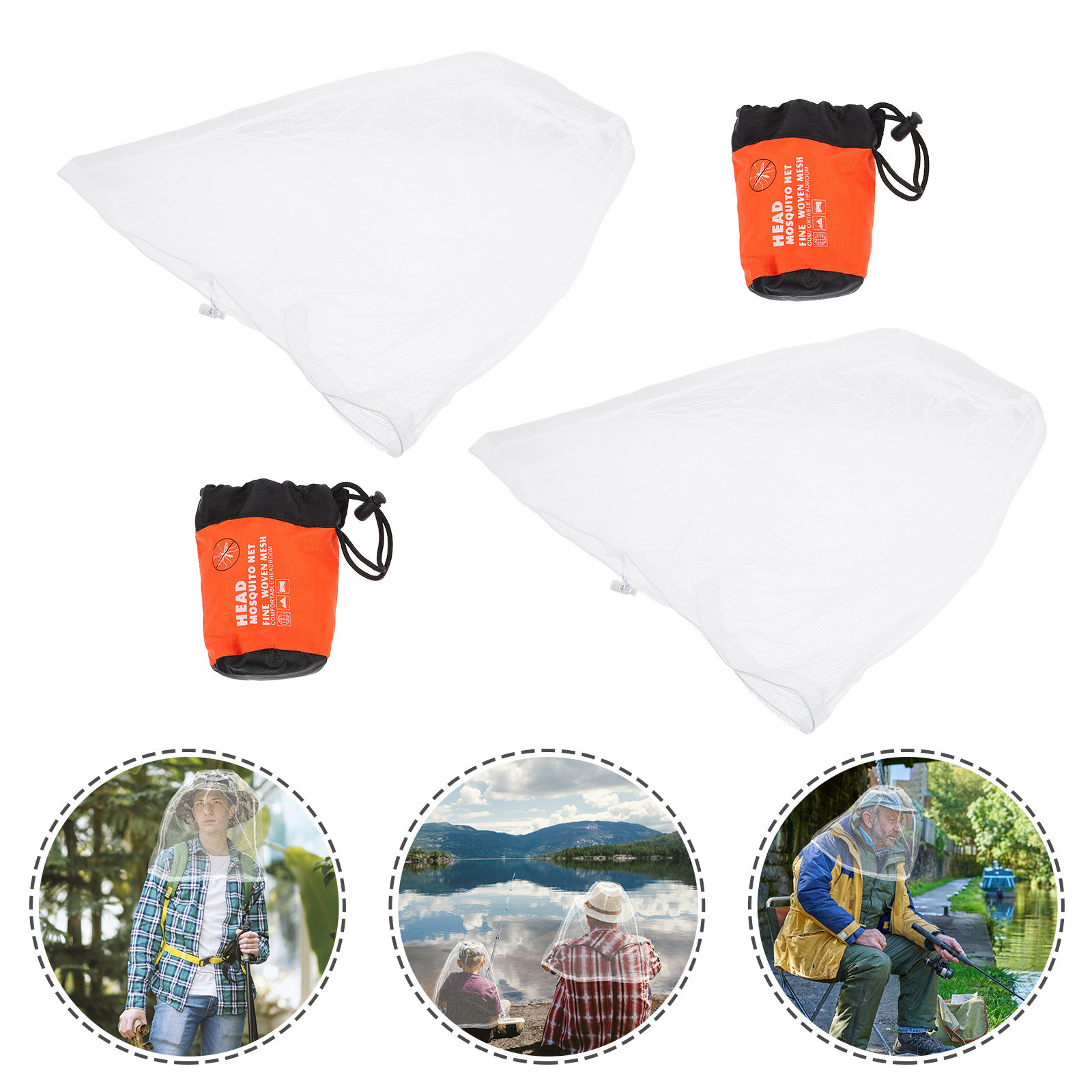 Outdoor Camping Mosquito Net - 2 sztuki siatek ochronnych na twarz
