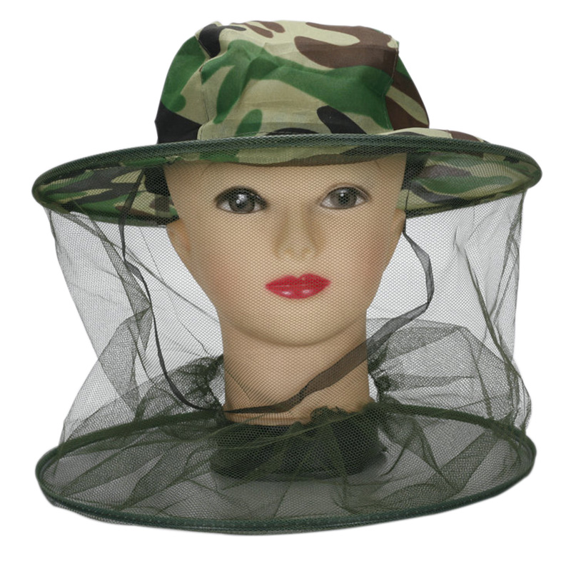 Outdoor Camping Hat - Czapka wędkarska z siatką przeciw komarom,
