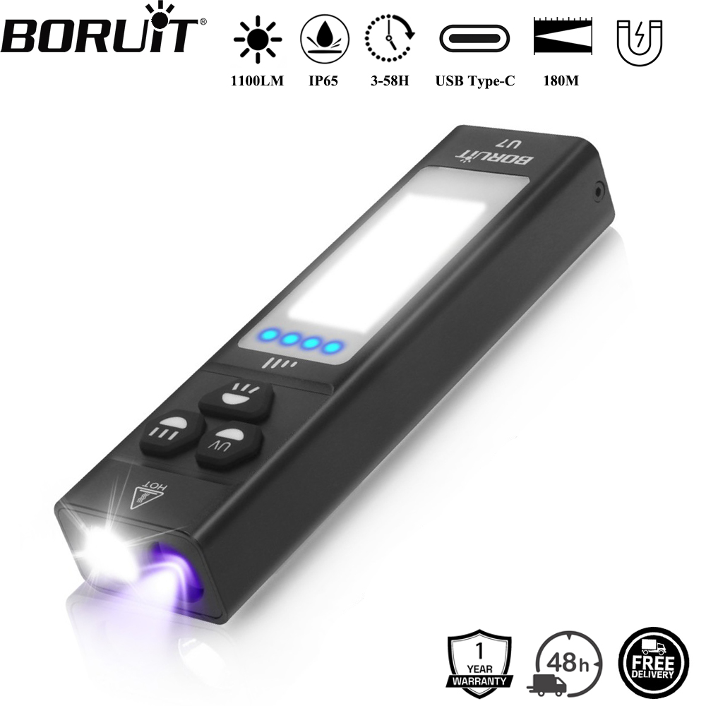 Outdoor Camping Adventure - Latarka EDC BORUiT U7 UV LED