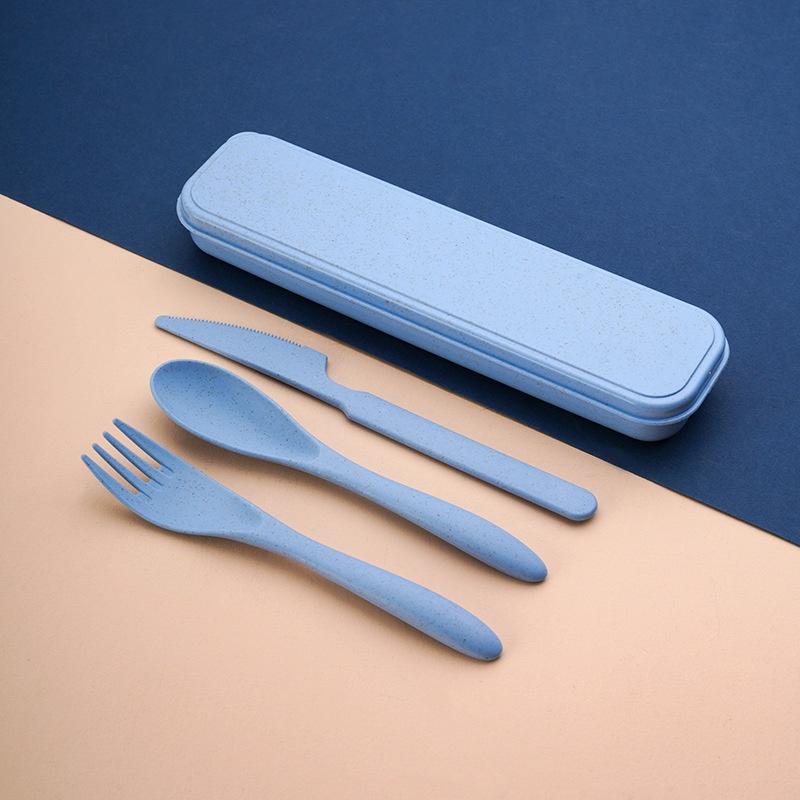 Camp Utensil Set - Zestaw sztućców ze słomy pszenicznej: nóż,