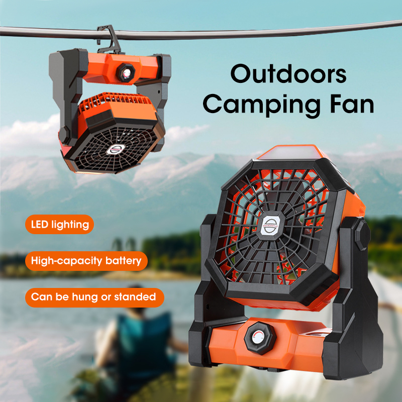Outdoor Camping Misting Fan - Wentylator kempingowy 10000 mAh z latarnią