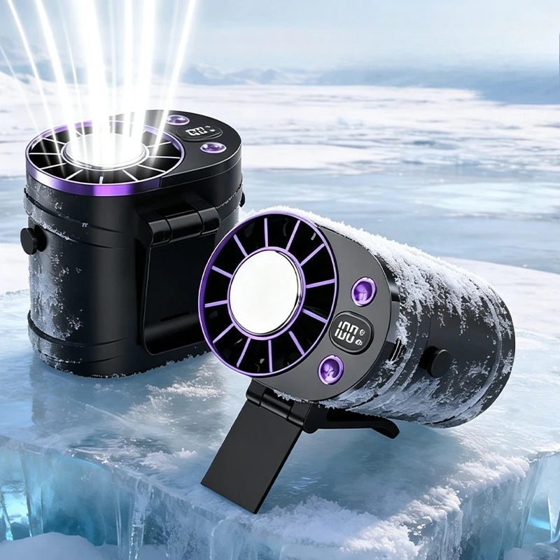 Outdoor Camping Misting Fan - Akumulatorowy przenośny wentylator do noszenia na