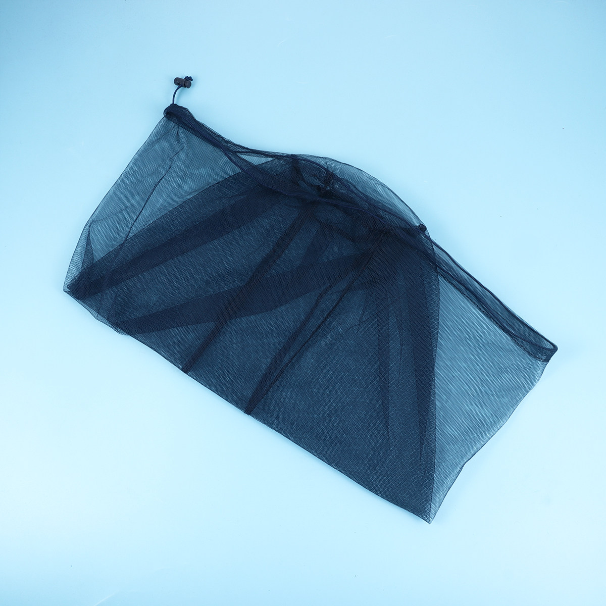 Outdoor Camping Mosquito Net - Siatka na głowę przeciw komarom, niebieska,