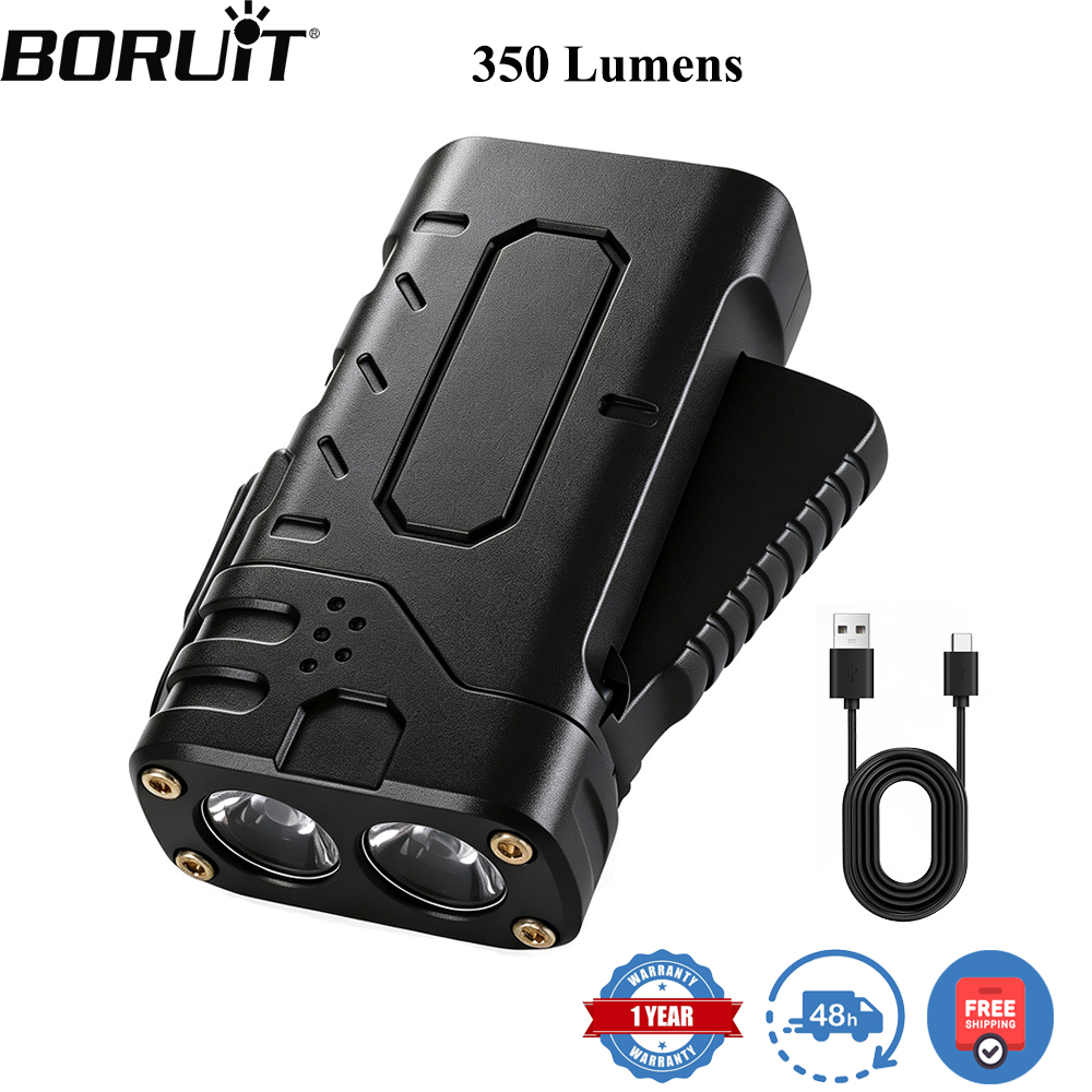 Outdoor Camping Adventure - BORUIiT Ręczna latarka LED EDC z