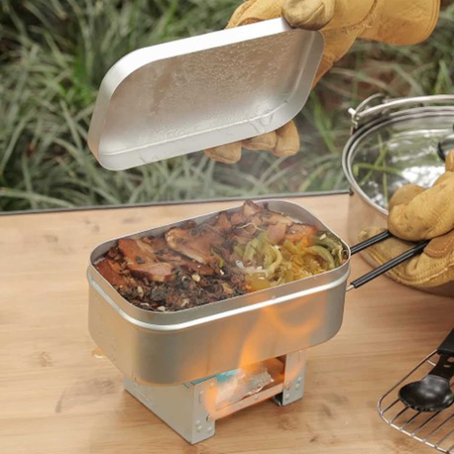 Camp Utensil Set - Składany uchwyt na pudełko Bento, pojemnik