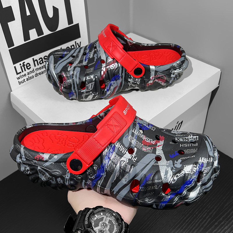 Outdoor Camping Slippers - Duże męskie sandały outdoorowe z zakrytymi