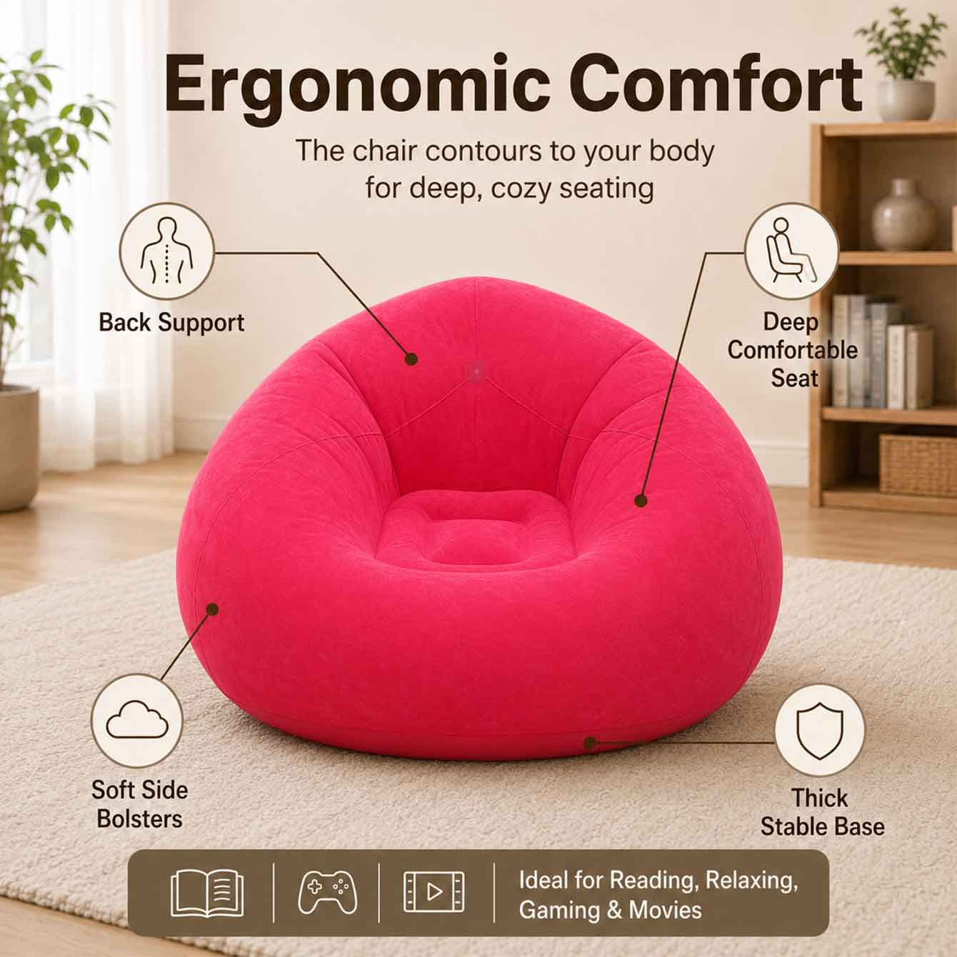 1 szt. Nadmuchiwane pufy do si – Outdoor Camping Couch recenzja i cena