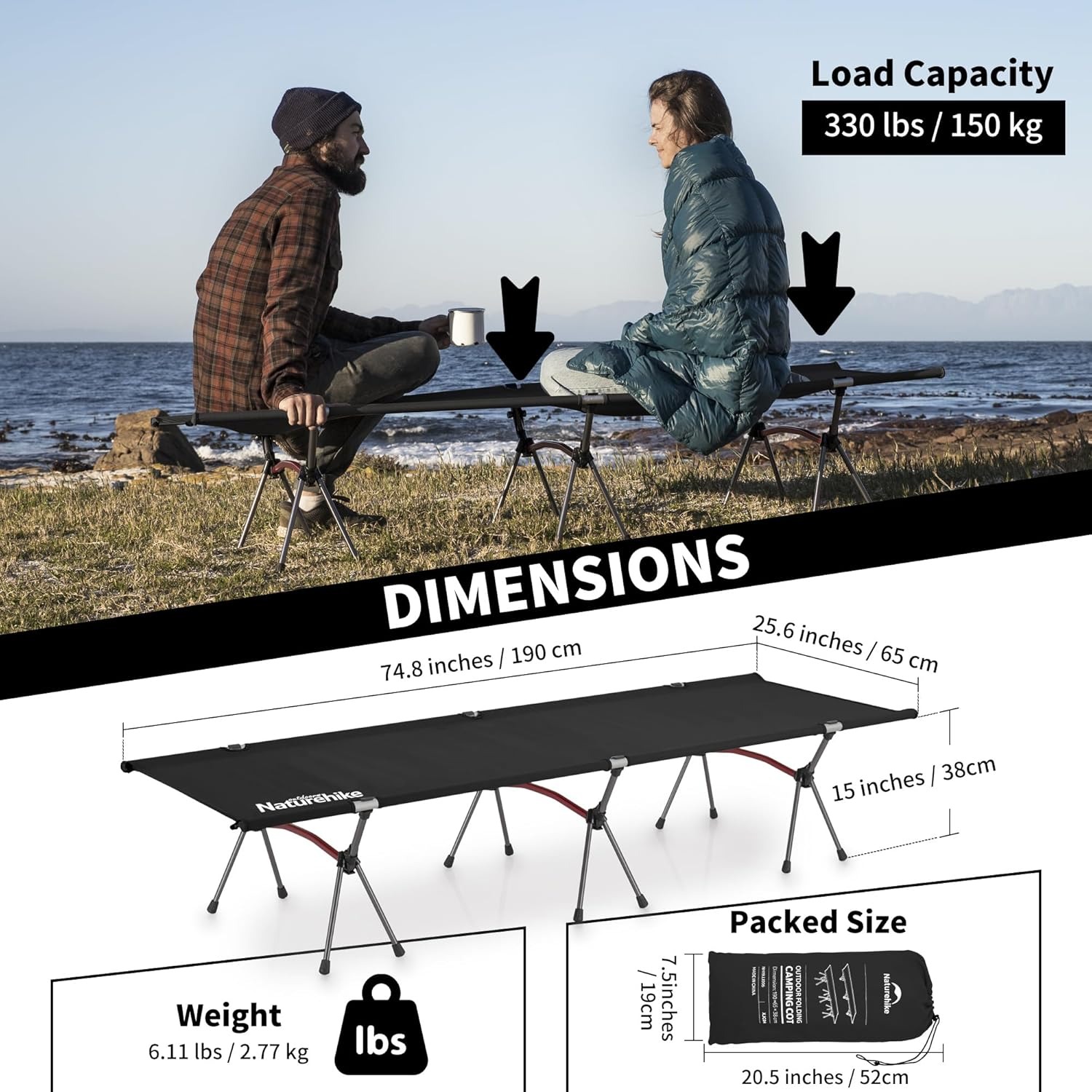 Składane łóżko kempingowe Natu – Outdoor Camping Cot recenzja i cena