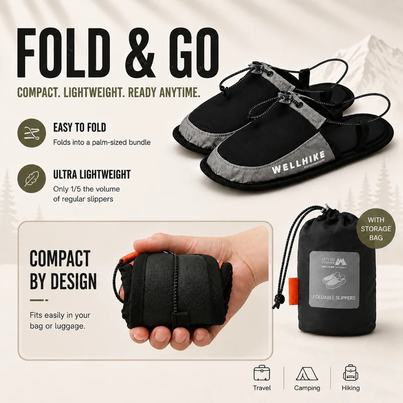 Szybkoschnące kapcie kempingow – Outdoor Camping Slippers recenzja i cena