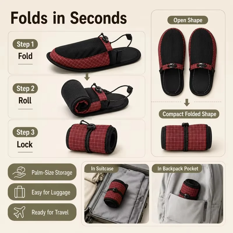 Ultralekkie składane buty outd – Outdoor Camping Slippers recenzja i cena