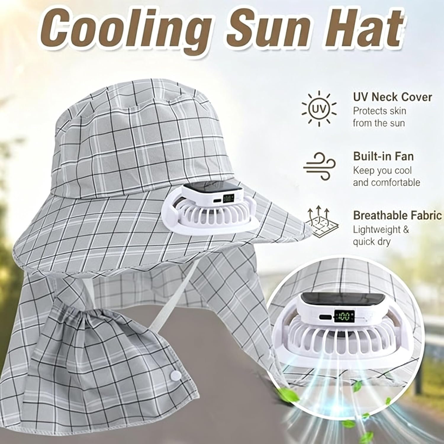 1 szt. Czapka z wentylatorem s – Outdoor Camping Hat recenzja i cena