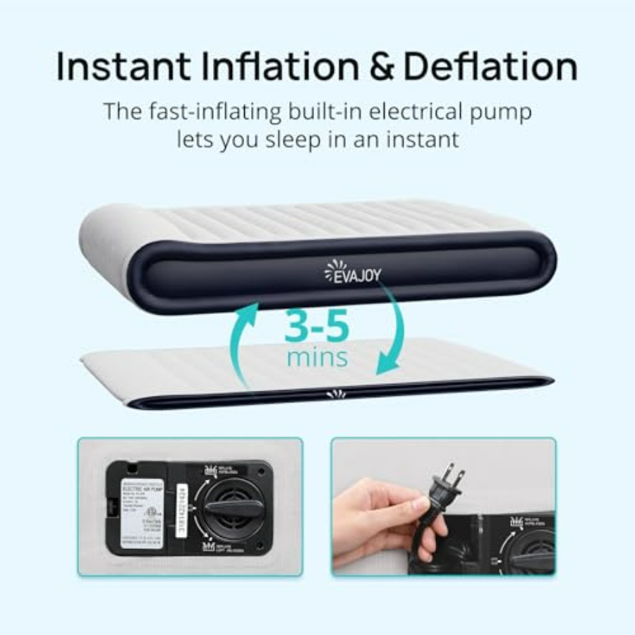 Materac dmuchany Queen z wbudo – Camp Pillow Compressible recenzja i cena