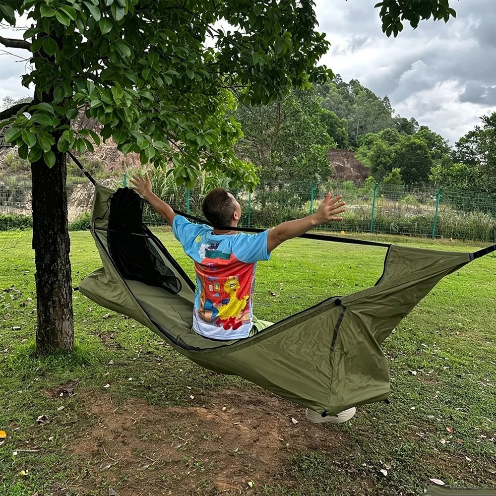 Płaski hamak z moskitierą, huś – Outdoor Camping Mosquito Net recenzja i cena