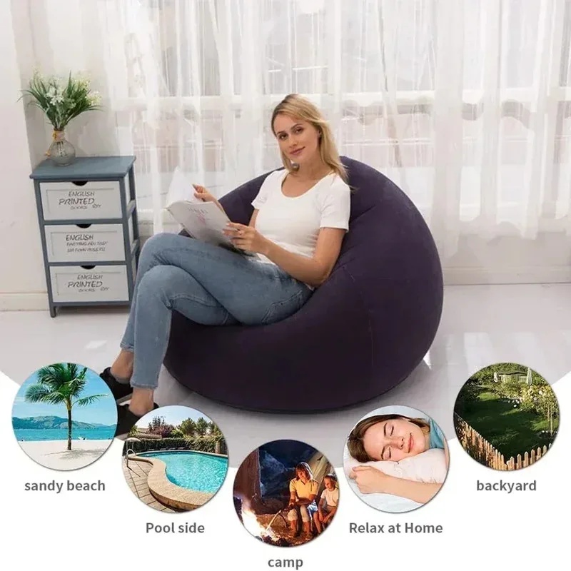 Duża dmuchana sofa relaksacyjn – Outdoor Camping Couch recenzja i cena
