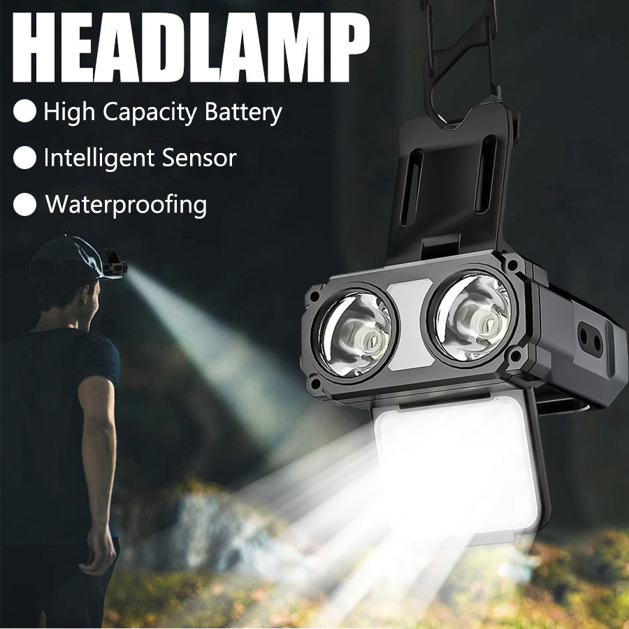 Latarka czołowa LED COB z klip – Outdoor Camping Adventure recenzja i cena