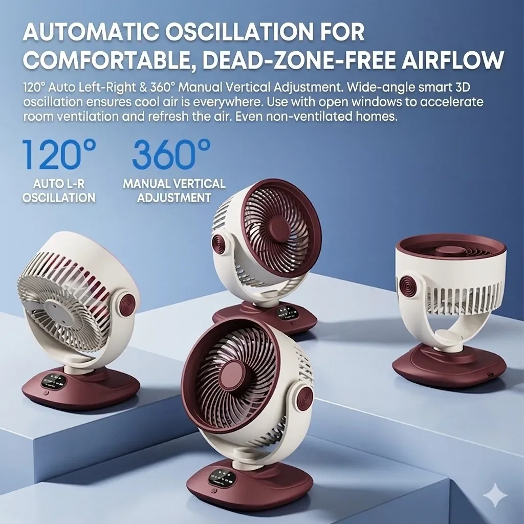 Wentylator biurkowy, akumulato – Outdoor Camping Misting Fan recenzja i cena